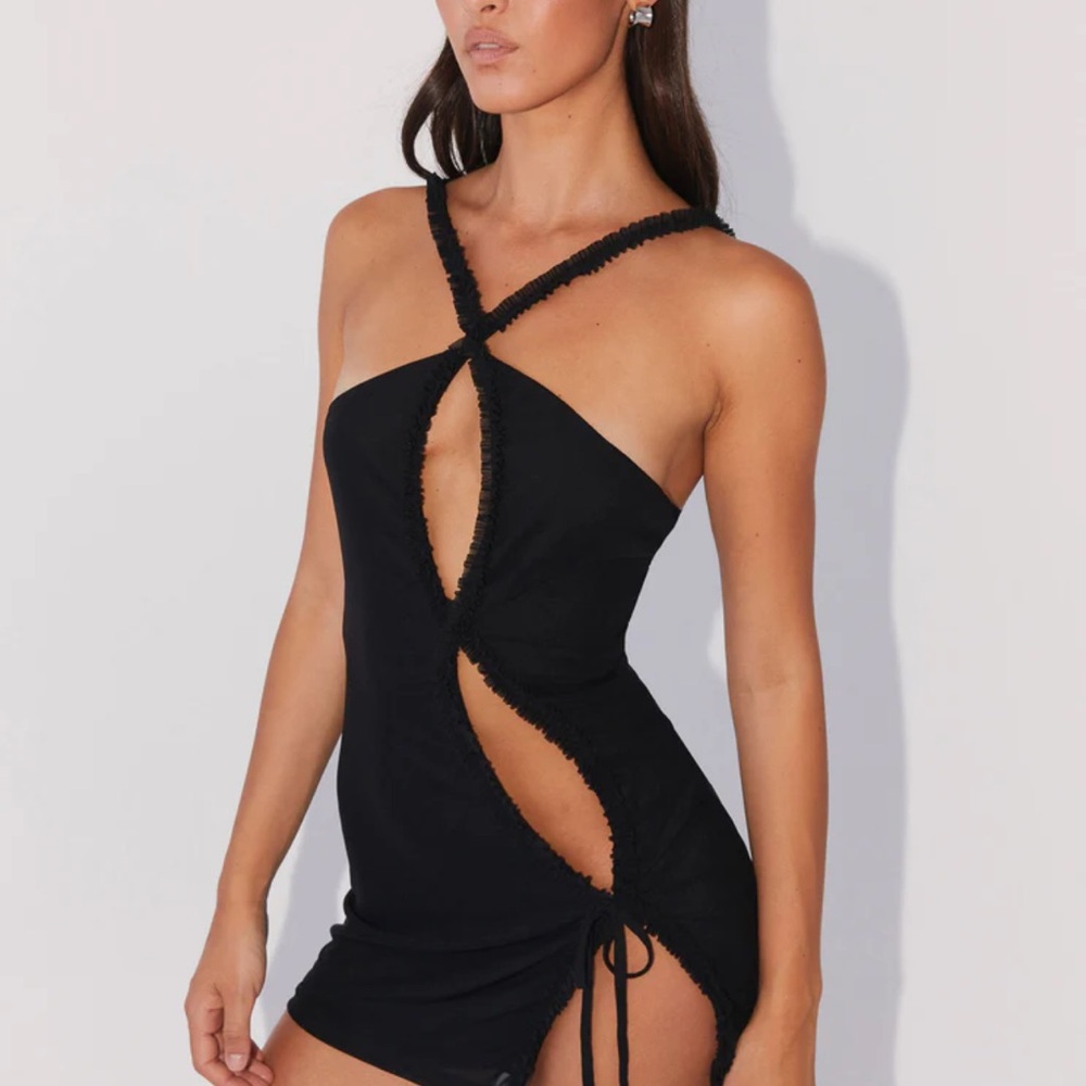 Peppermayo Black Cut-Out Dress